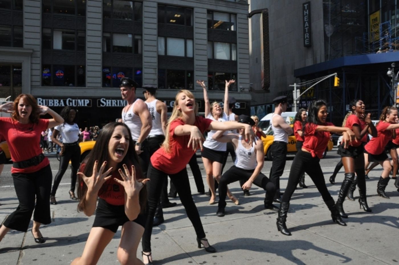 Photo Coverage: Broadway Takes Part in Shellac Flash Mob in Times Square fo Fashion Week  Image