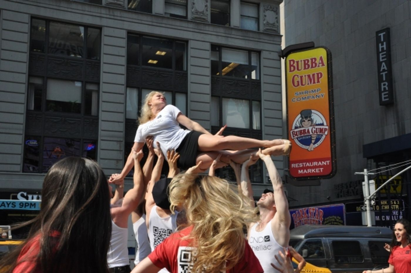 Photo Coverage: Broadway Takes Part in Shellac Flash Mob in Times Square fo Fashion Week  Image