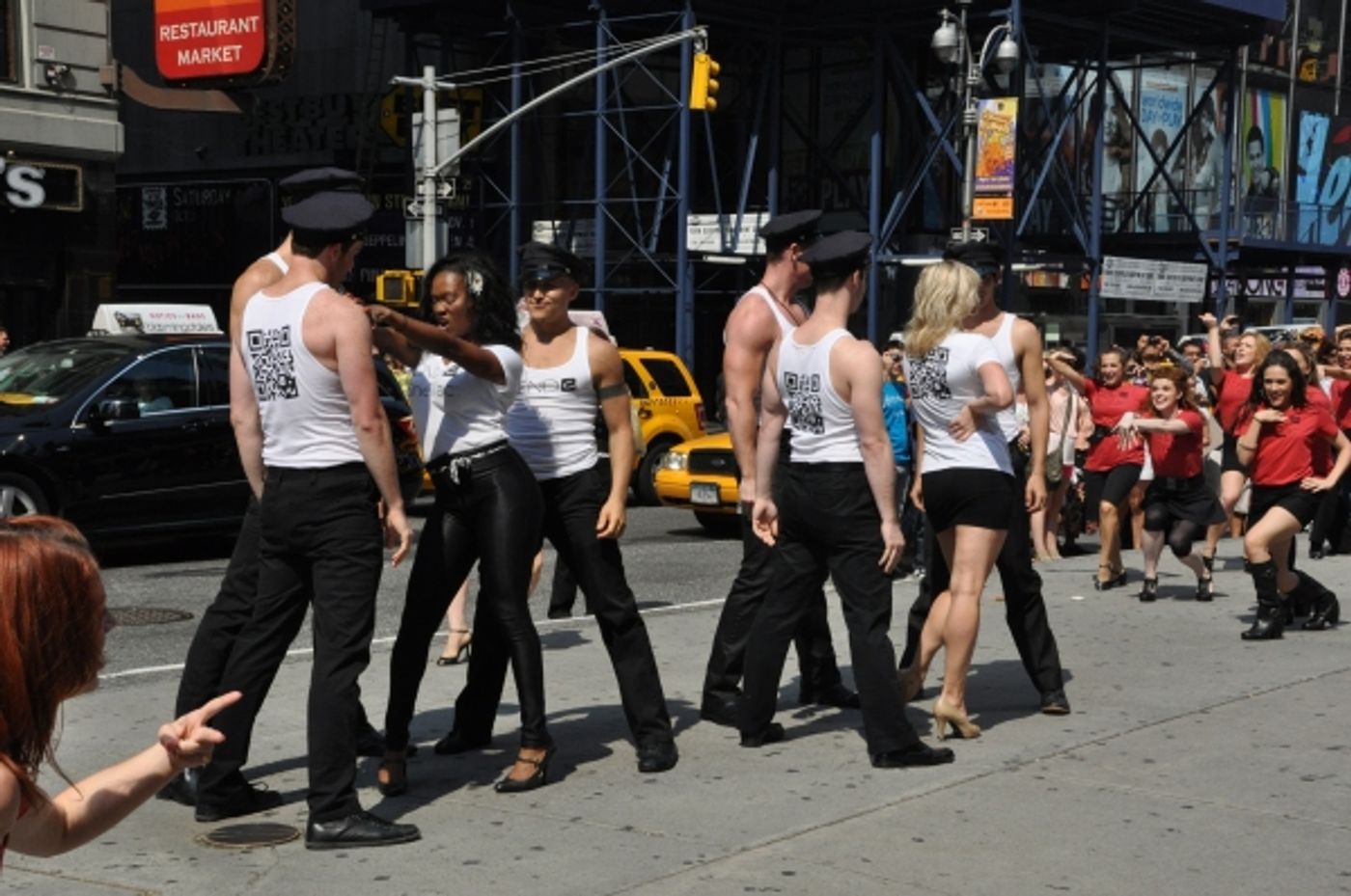 Photo Coverage: Broadway Takes Part in Shellac Flash Mob in Times Square fo Fashion Week  Image
