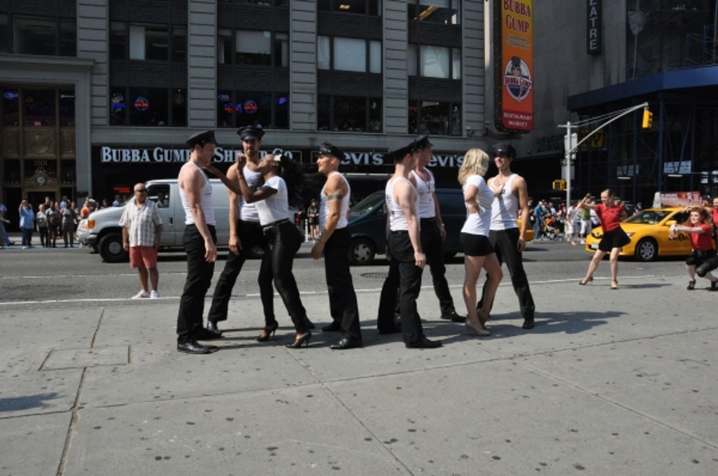 Photo Coverage: Broadway Takes Part in Shellac Flash Mob in Times Square fo Fashion Week  Image