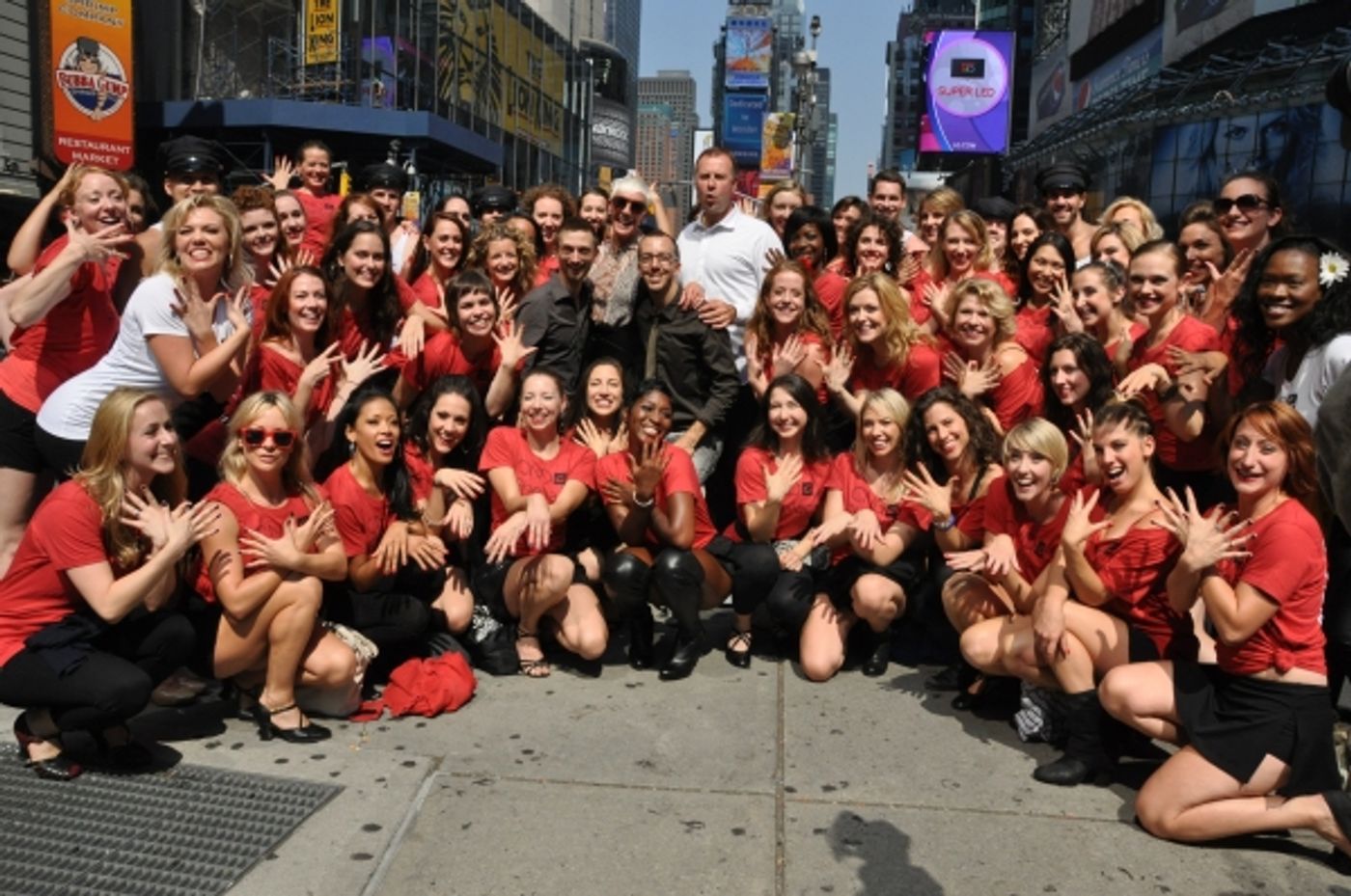 Photo Coverage: Broadway Takes Part in Shellac Flash Mob in Times Square fo Fashion Week  Image