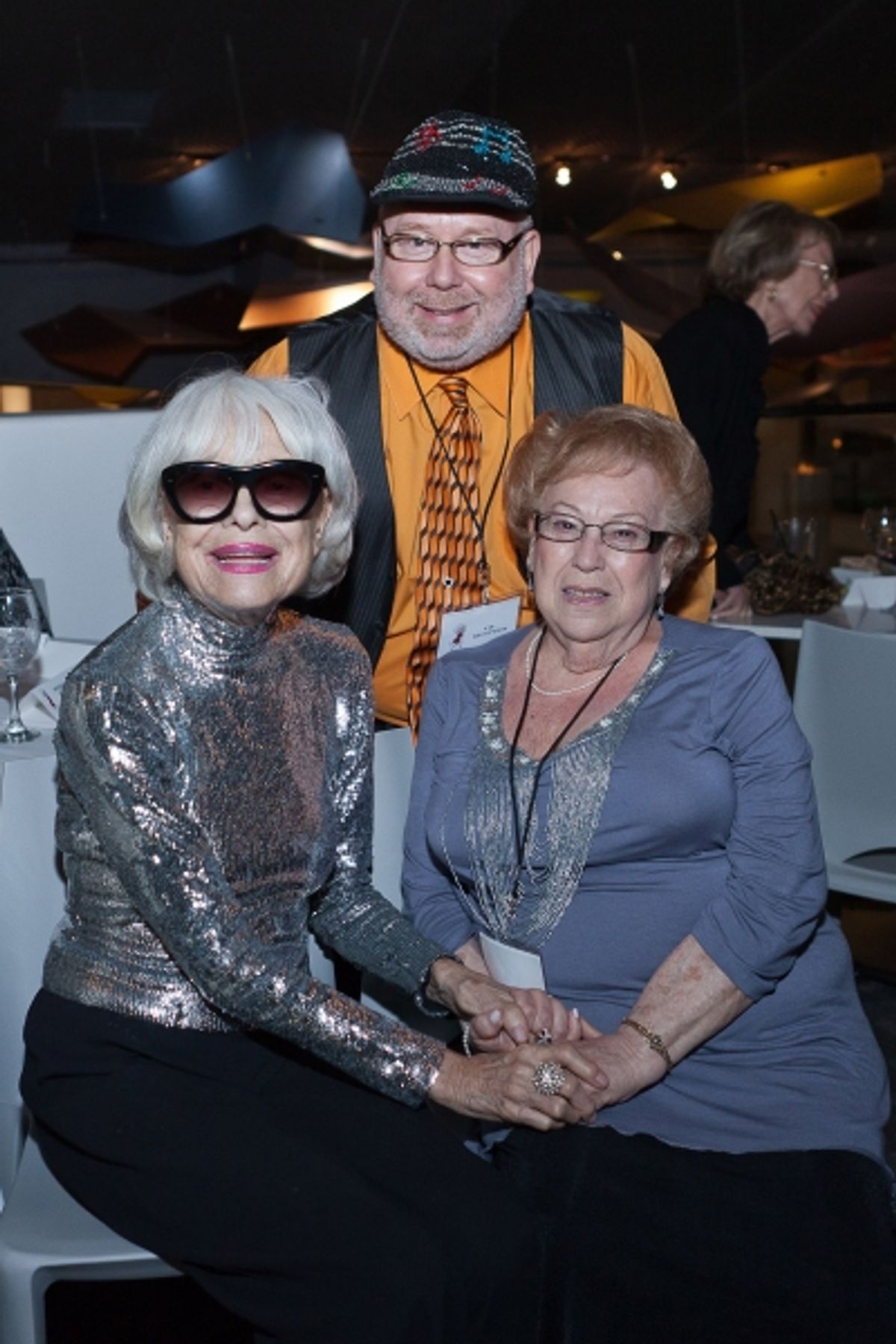 Carol Channing, Geoffrey Mark and Lillian Mark at 
