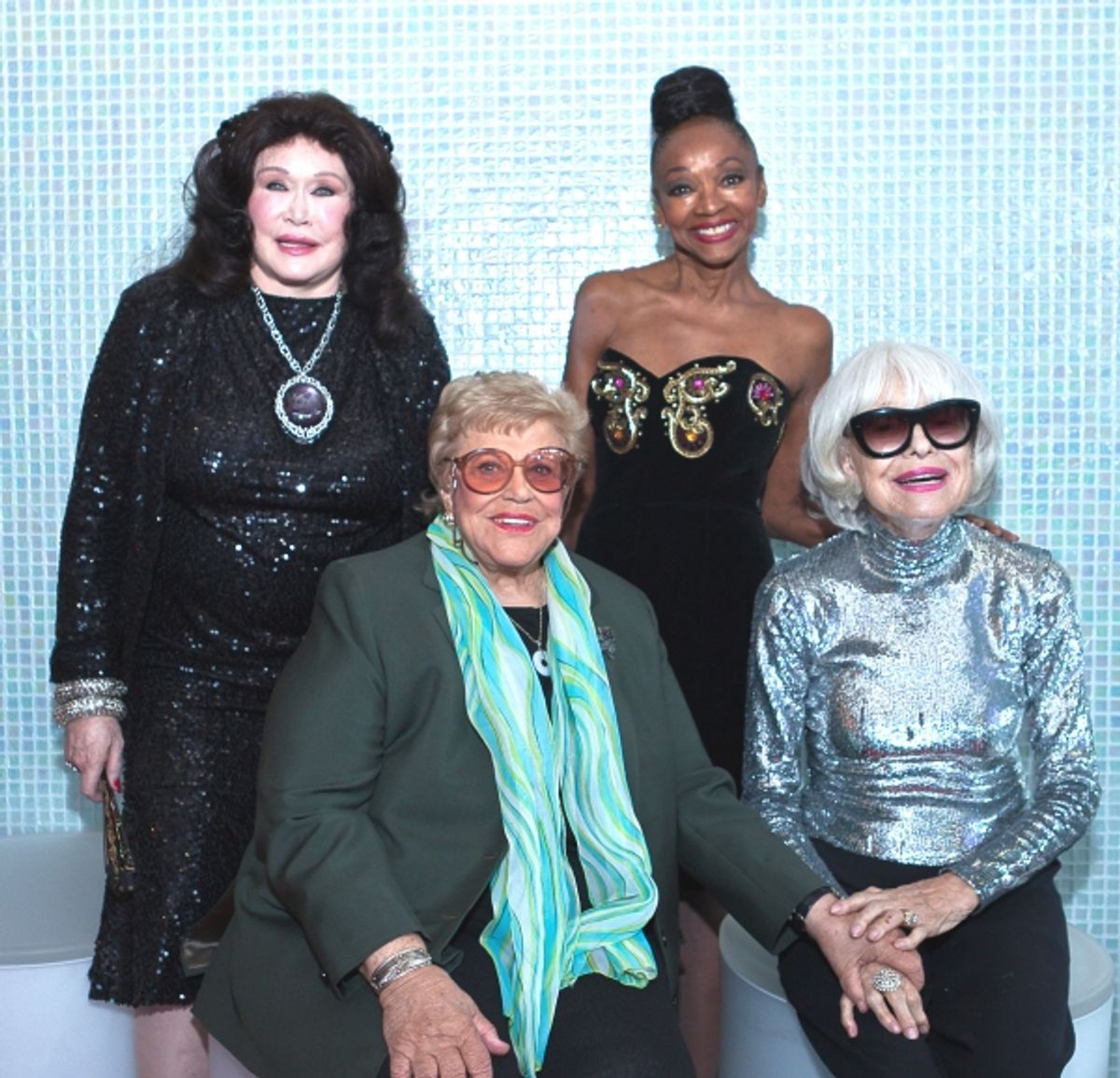 Barbara Van Orden, Kaye Ballard, Jonelle Allen and Carol Channing at 
