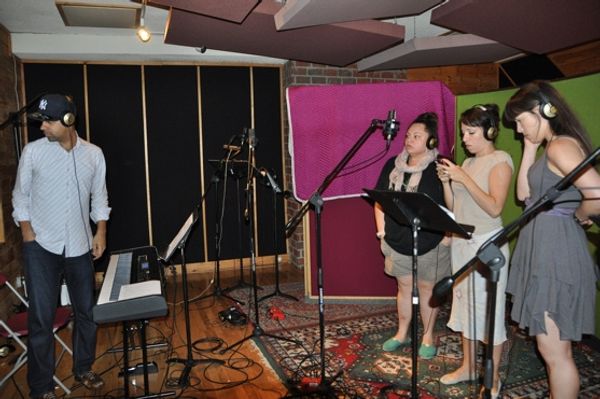 Jason Michael Webb with Keala Settle, Ellyn Marie Marsh and Esther Stillwell  Photo
