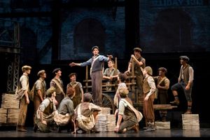 Jeremy Jordan (Jack Kelley) and the Newsies @ BroadwayWorld Jeremy Jordan (Jack Kelley) and the Newsies Photo