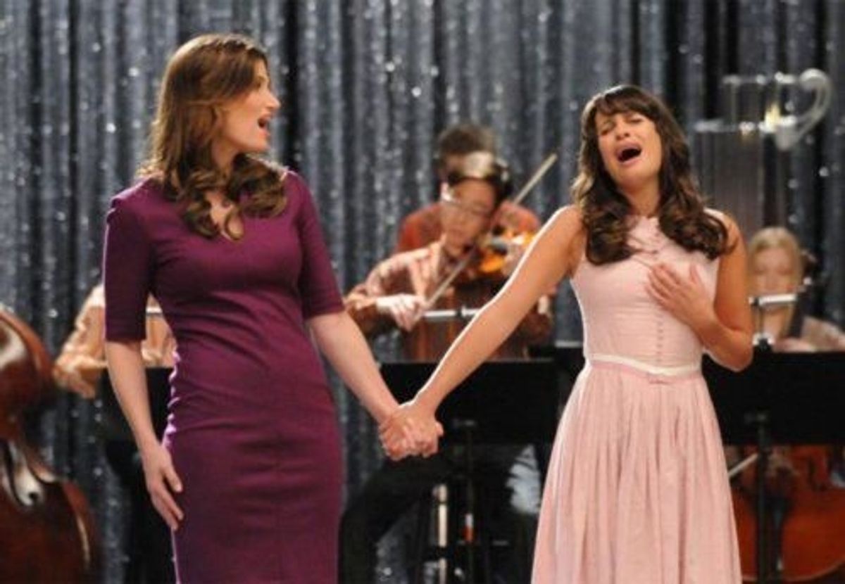 Idina Menzel, Lea Michele at 