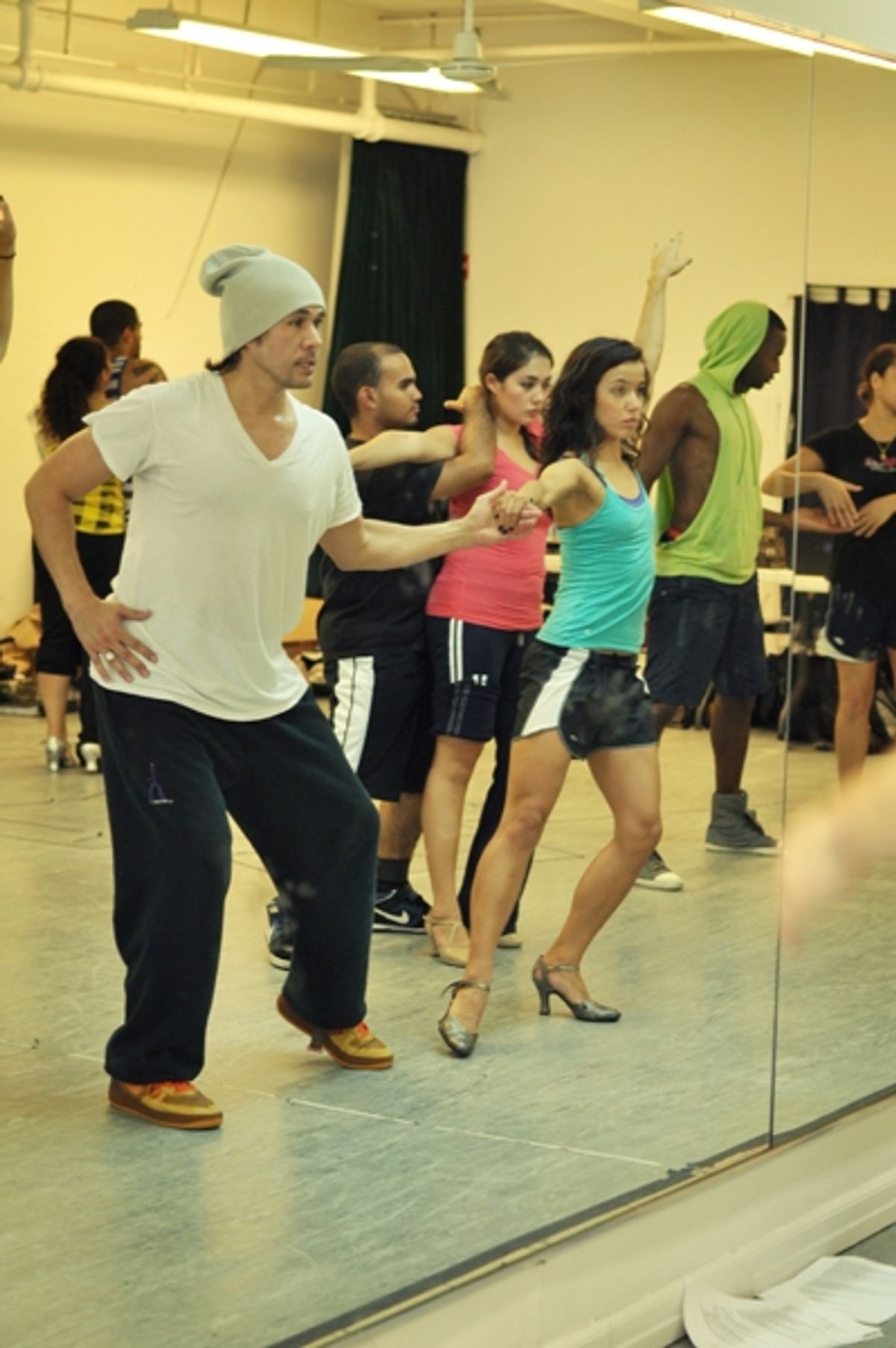Michael Balderrama and the cast of In The Heights at 