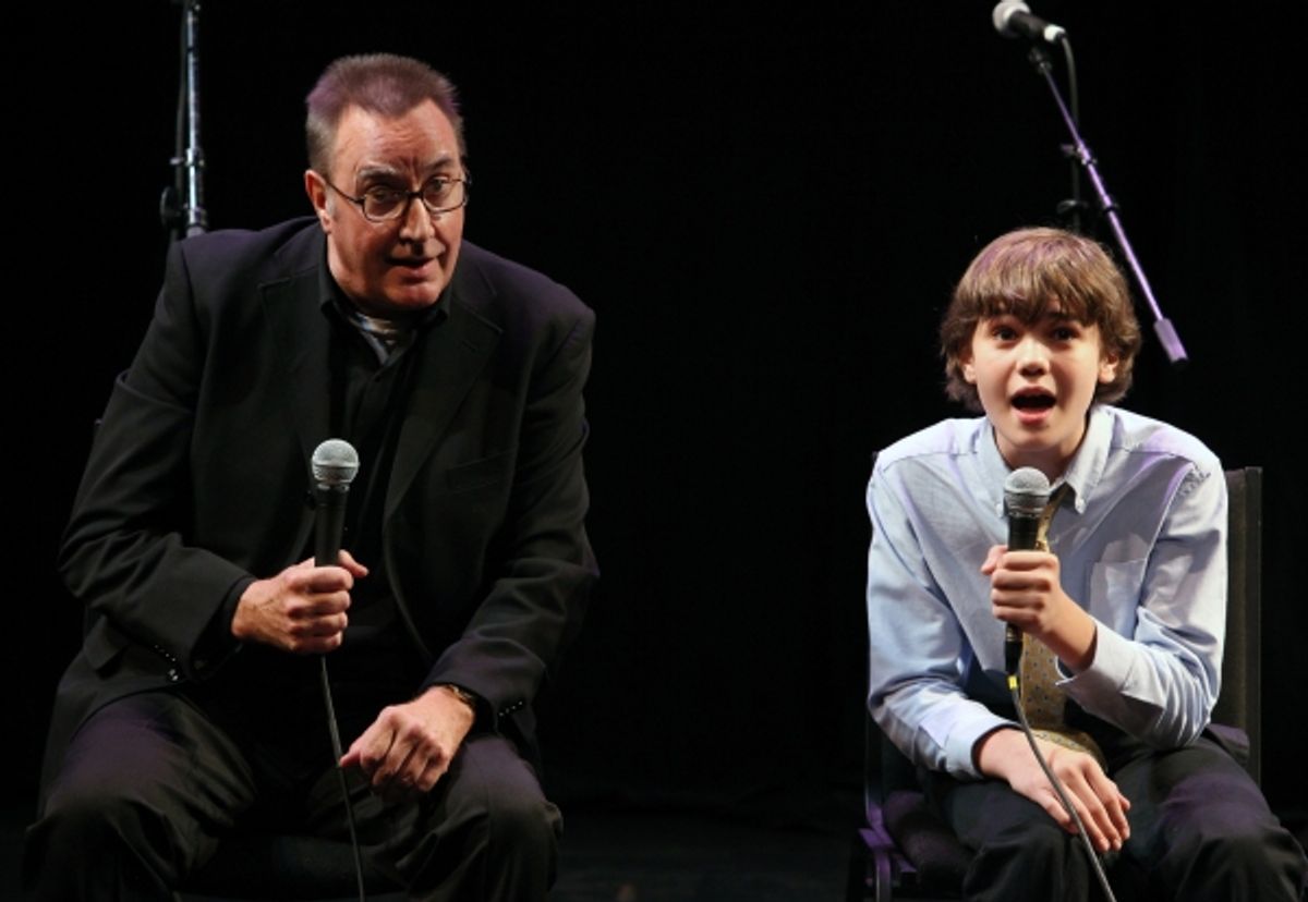 Kyle Brenn  & the cast of ('The Kid Who Would Be Pope' ) at 