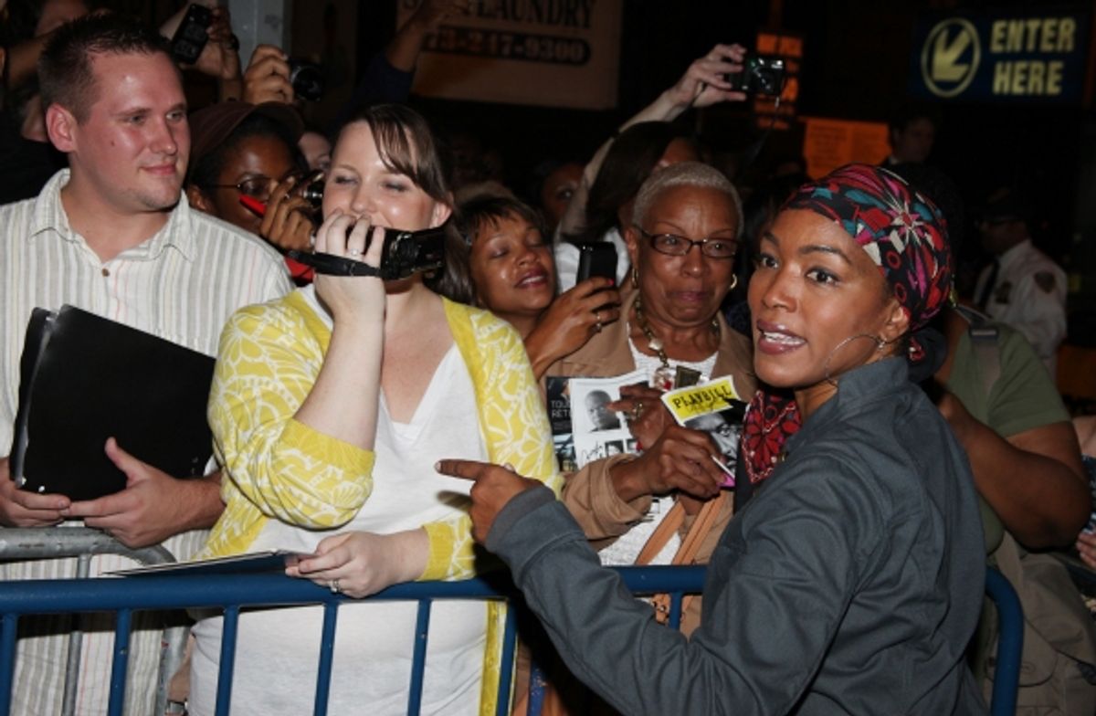 Angela Bassett & Fans at 