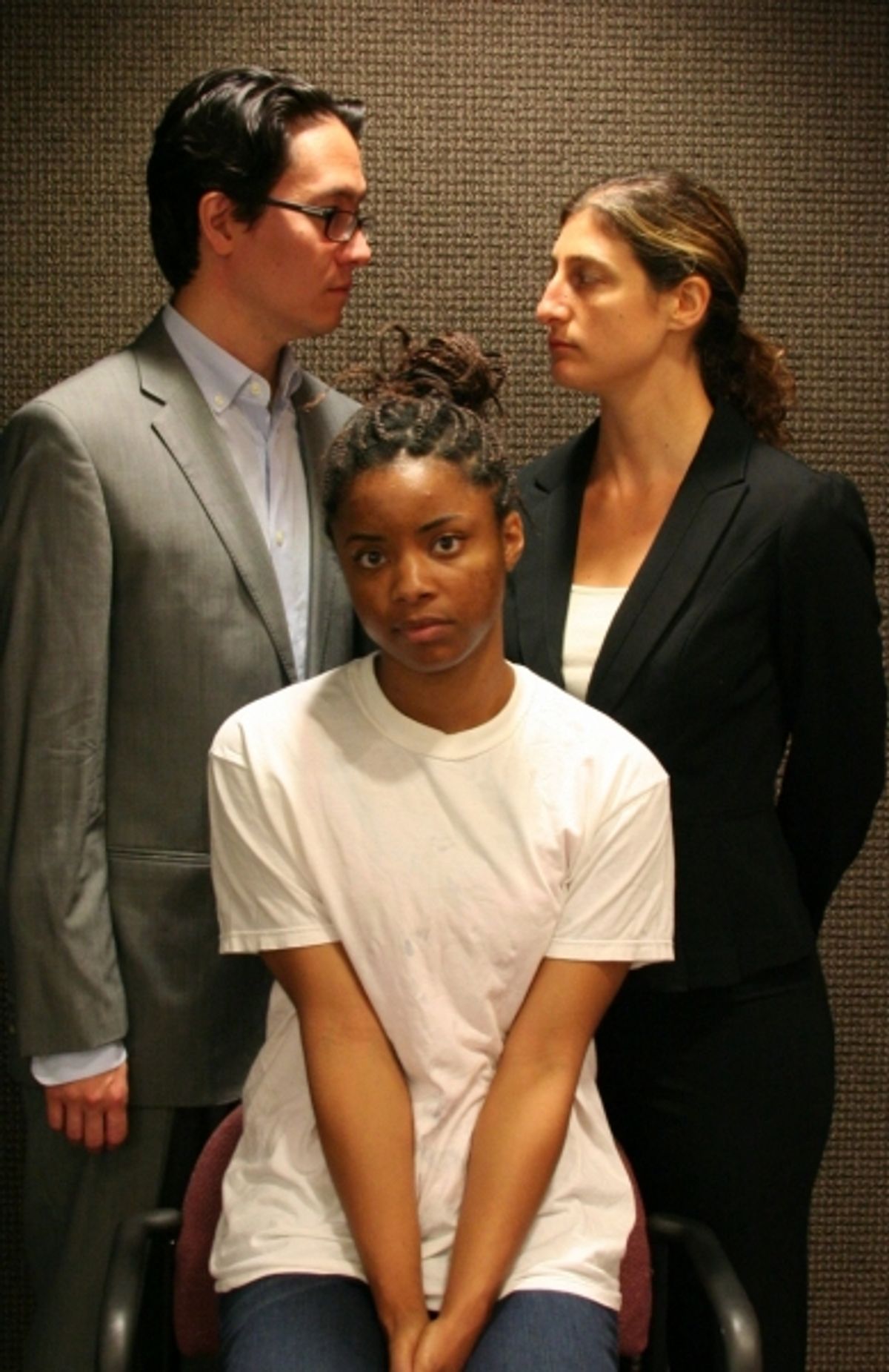 Matthew Park as Vice-minister Chou (an official from China), Keona Welch as Halima (a young Darfuri girl) and Parker Leventer at 