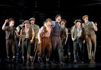 Jeremy Jordan and the cast of NEWSIES Photo