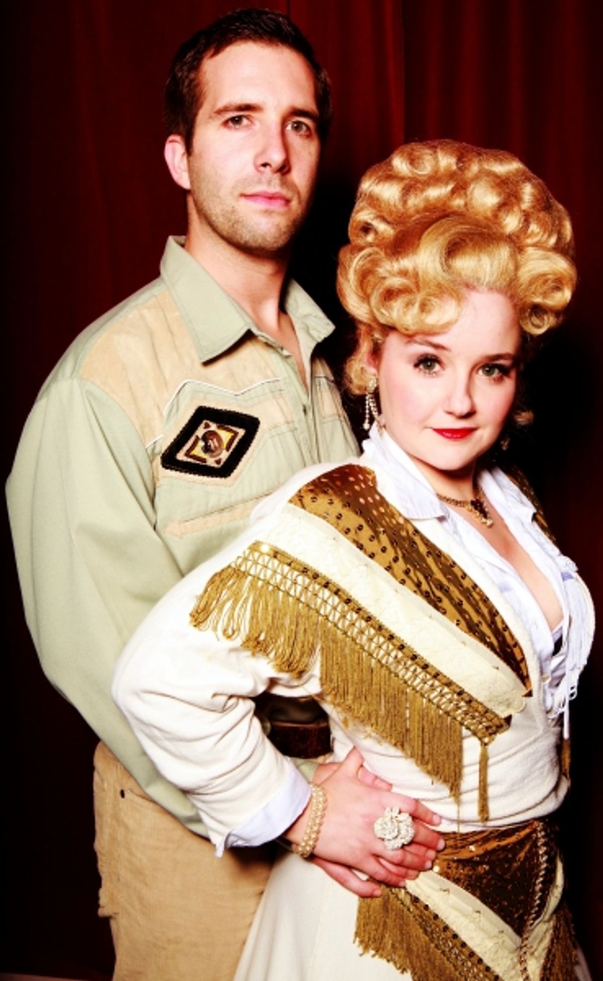 Sarah Lark as Miss Mona and James Parkes as Sheriff Ed Earl Dodd at 
