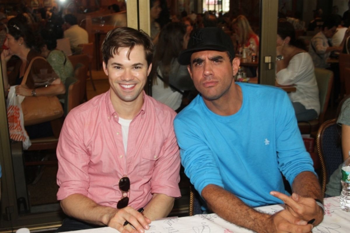 Andrew Rannells and Bobby Cannavale at 