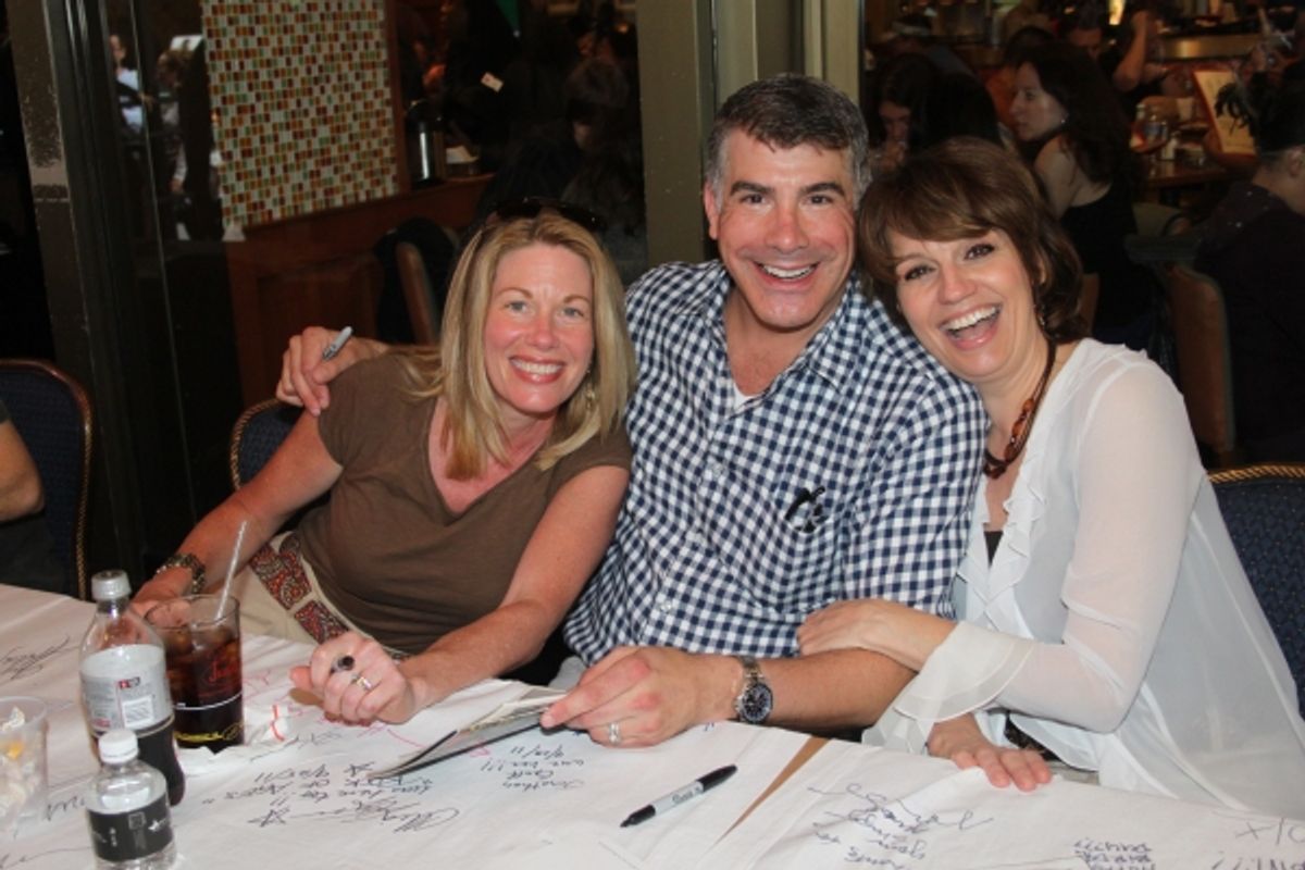 Marin Mazzie, Bryan Batt and Beth Leavel at 