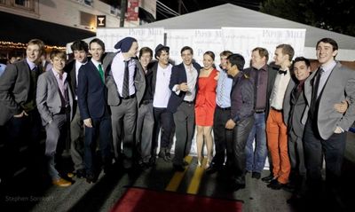 Jeremy Jordan and the cast of NEWSIES Photo