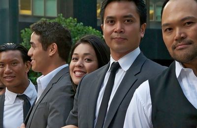 Albert Guerzon, Adam Jacobs, Lora Nicolas, Jose Llana, Orville Mendoza Photo