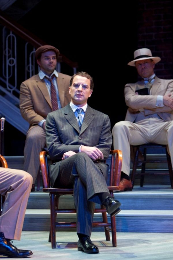 Euan Morton as Leo Frank with (background) Chris Sizemore and Stephen F. Schmidt Photo