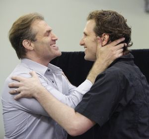 Marc Kudisch and Sebastian Arcelus at the Open Press Rehearsal for the Second Stage T Photo