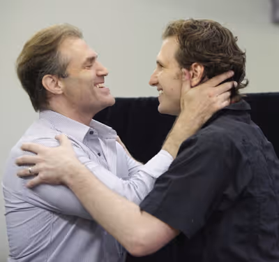 Marc Kudisch and Sebastian Arcelus at the Open Press Rehearsal for the Second Stage T Photo