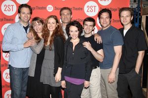 Cast members Graham Rowat, Meghan McGeary, Teal Wicks, Marc Kudisch, Julia Osborne, Joseph Medeiros, Aaron Serotsky and Sebastian Arcelus attend at the Open Press Rehearsal for the Second Stage Theater Production of 'The Blue Flower' at the Second Stage R @ BroadwayWorld Cast members Graham Rowat, Meghan McGeary, Teal Wicks, Marc Kudisch, Julia Osborne, J Photo