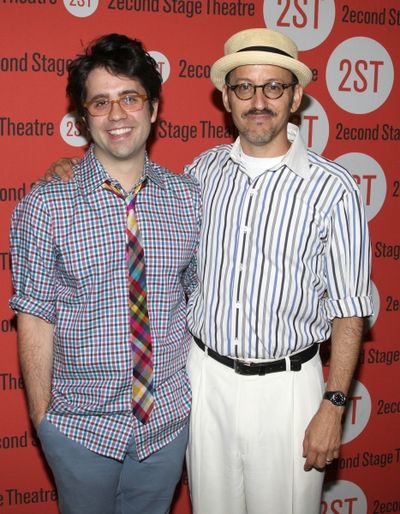 Chase Brock and Will Pomerantz  at the Open Press Rehearsal for the Second Stage Thea Photo