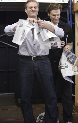 Marc Kudisch and Sebastian Arcelus  at the Open Press Rehearsal for the Second Stage  Photo
