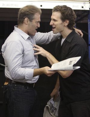 Marc Kudisch and Sebastian Arcelus at the Open Press Rehearsal for the Second Stage T Photo