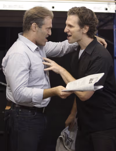 Marc Kudisch and Sebastian Arcelus at the Open Press Rehearsal for the Second Stage T Photo
