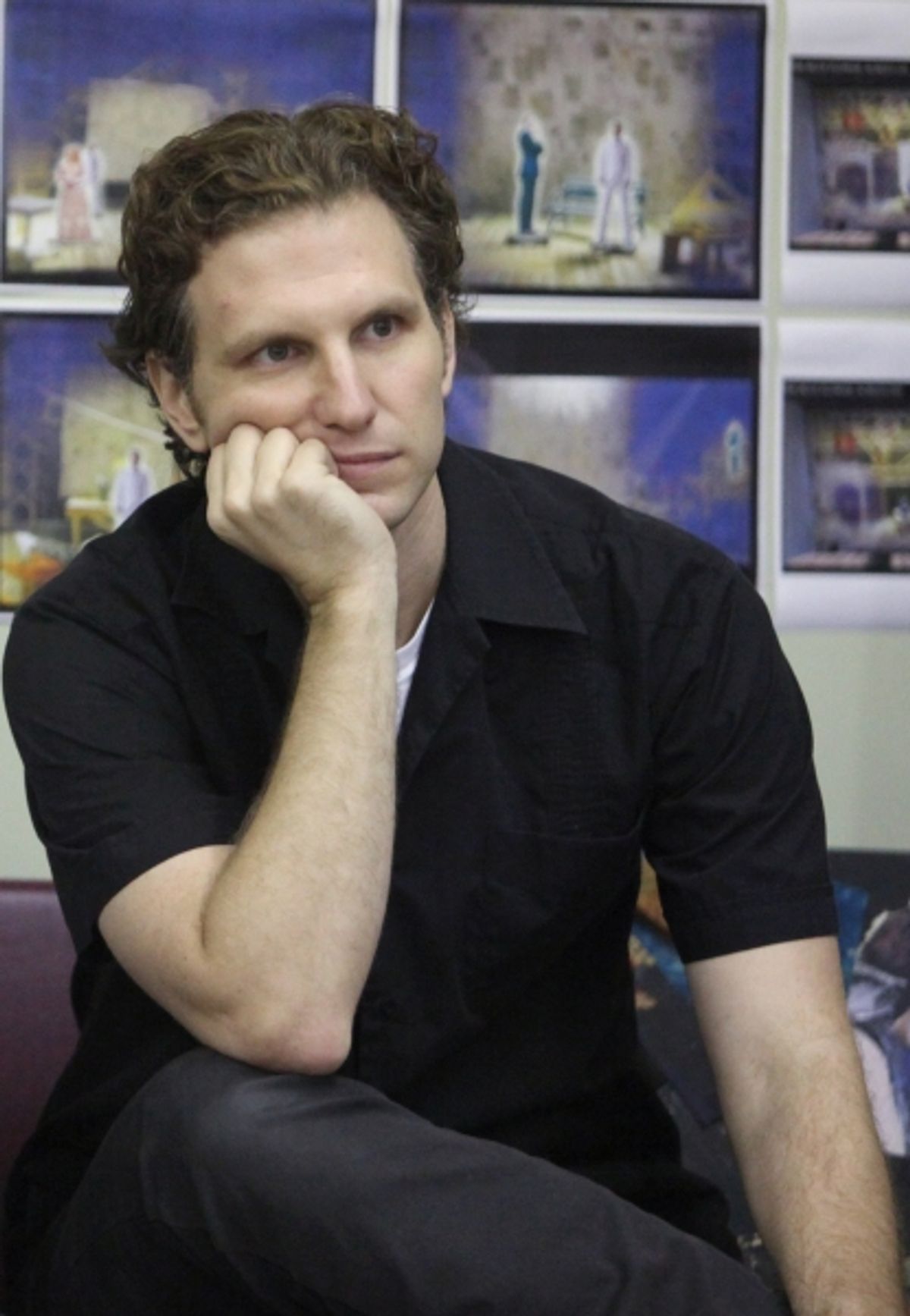 Sebastian Arcelus at the Open Press Rehearsal for the Second Stage Theater Production of 'The Blue Flower' at the Second Stage Rehearsal Room in New York City. at 