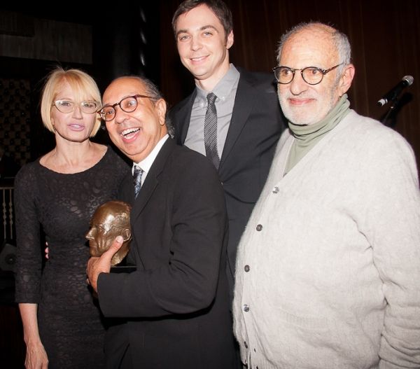 Ellen Barkin, George C. Wolfe, Jim Parsons, and Larry Kramer Photo