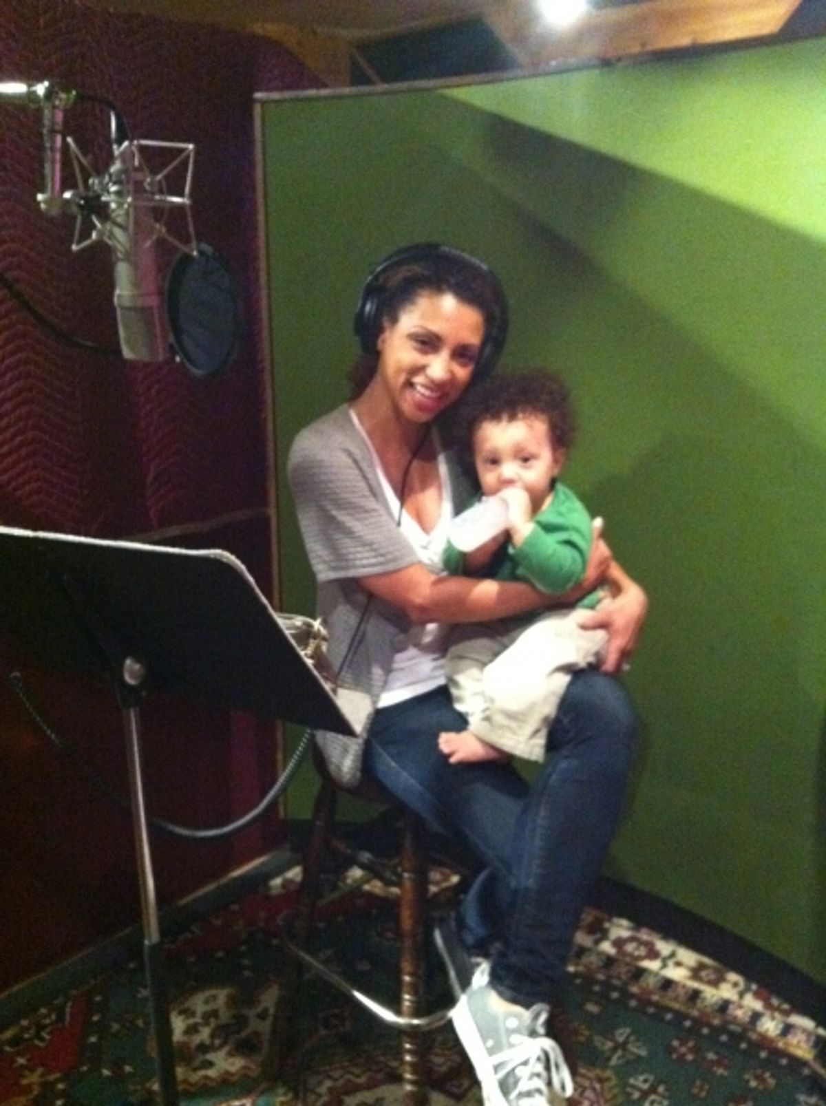 Sabrina Sloan and her son Jackson at 
