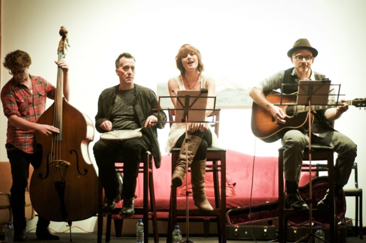 Lorenzo Wolf, Eddie Zwiebeck, Kimberly Kaye and Michael Cerveris at 