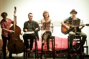 Lorenzo Wolf, Eddie Zwiebeck, Kimberly Kaye and Michael Cerveris Photo