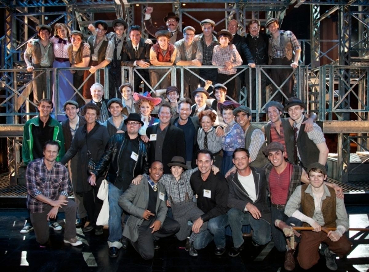 Stage and film cast of NEWSIES at 