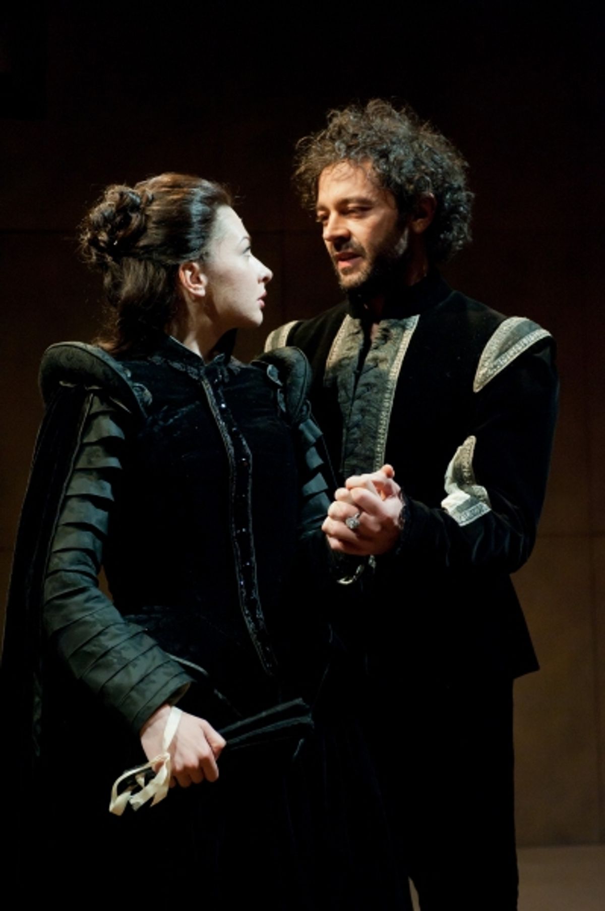 Frances McNamee (as Beatriz) and Milo Twomey (as Don Alonso)
 at 