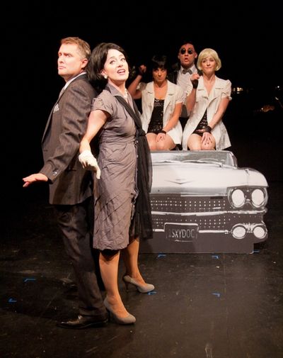 Stephen Buntrock and Kathy Voytko with Liz Baltes, Jamie Jackson, and Taryn Darr Photo