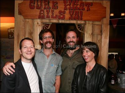 Writer Kirk Lynn, Co-Director/cast member Thomas Graves, Composer/cast member Peter S Photo