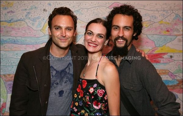 Cast members E. Jason Liebrecht, Erin Meyer and Noel Gaulin Photo