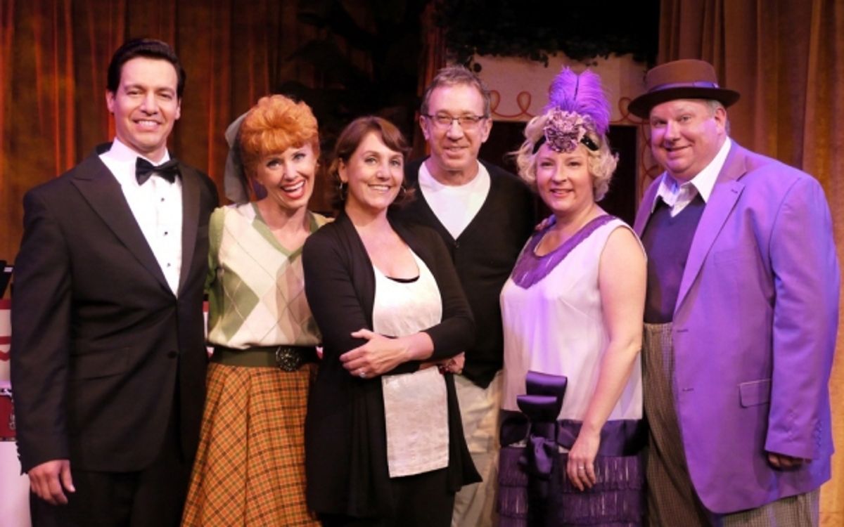 Tim Allen and Kim Flagg with cast- Bill Mendieta, Sirena Irwin, Lisa Joffrey and Bill Chott at 