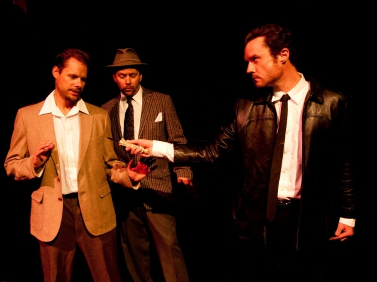 (L to R) Doug Tisdale as Mike, Scott Hogg as Carlino, and Chris Young as Roat at 