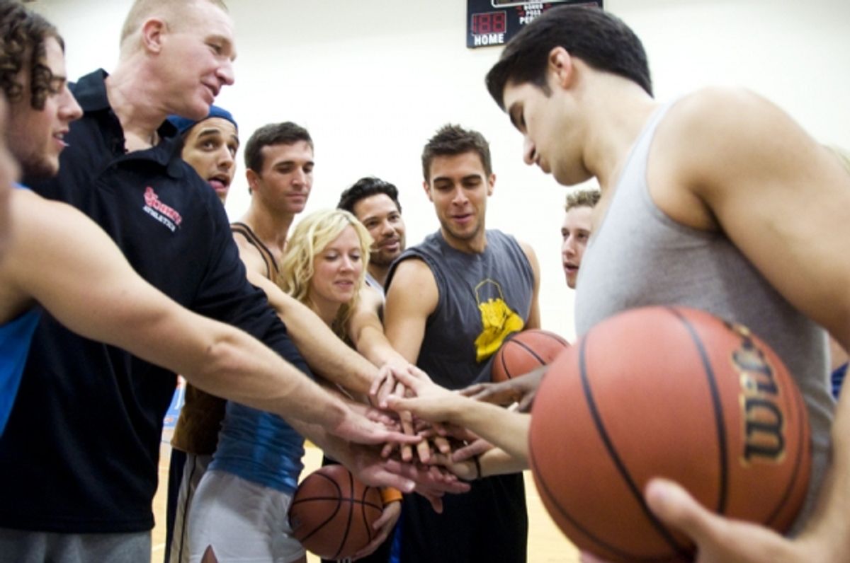 Chris Mullin & cast of Lysistrata Jones at 