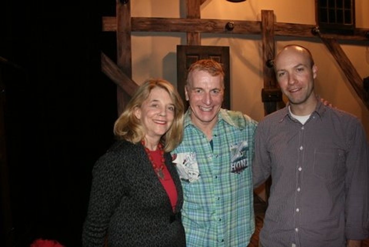 Urban Stages Founder and Artistic Director Frances Hill, creator/performer Bill Bowers and his director Scott Illingworth at 