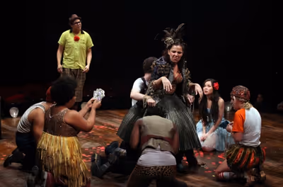 Lindsay Mendez (center) and Company Photo