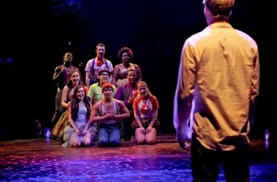 Telly Leung (center) and Company Perform 'All Good Gifts' Photo