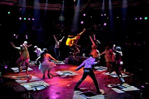 Nick Blaemire (center with guitar) and Company Perform 'We Beseech Thee' Photo