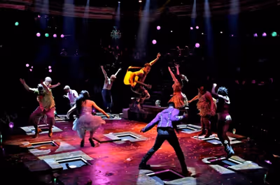 Nick Blaemire (center with guitar) and Company Perform 'We Beseech Thee' Photo