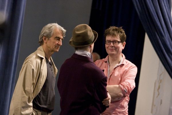 Sam Waterston, Bill Irwin, and James Macdonald in rehearsal for King Lear, directed b Photo