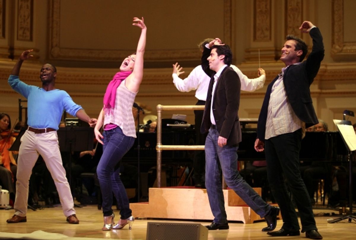 James T. Lane, Ashley Brown, Tony Desare, Hugh Panaro at 