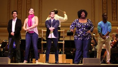 Tony Desare, Ashley Brown, Hugh Panaro, Natasha Yvette Williams, James T. Lane Photo