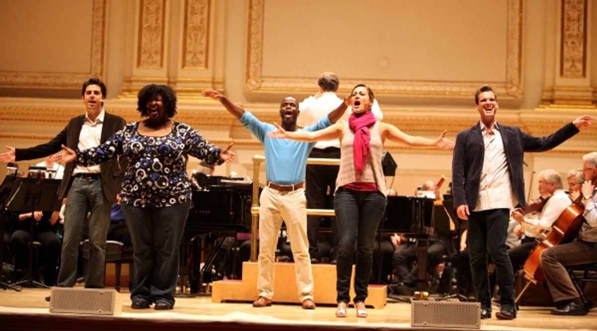 Tony Desare, Natasha Yvette Williams, James T. Lane, Ashley Brown & Hugh Panaro  at 